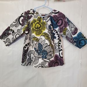🎈Little Girls Sz 5 Tea Tunic Floral Butterfly Shirt
